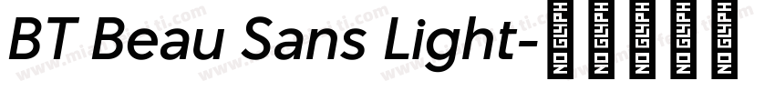 BT Beau Sans Light字体转换